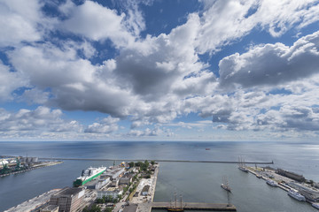 Obraz premium Aerial view of Gdynia
