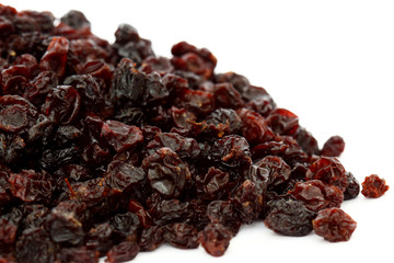 Currants.
Pile of currants isolated on white background.
