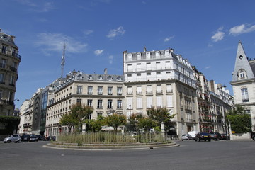 Fototapeta na wymiar Place François 1 er à Paris