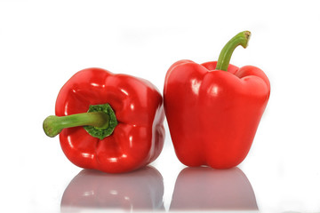 Red Paprika on white Background