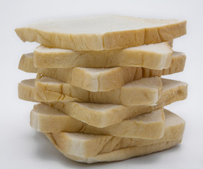 sliced bread isolated on white background