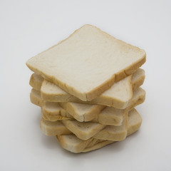sliced bread isolated on white background