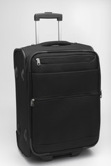 Black suitcase isolated on white background