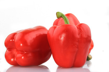Red Paprika on white Background