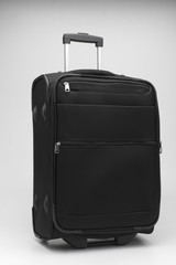 Black suitcase isolated on white background