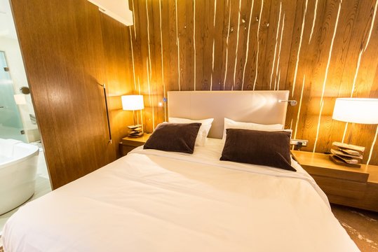 Shahdag - FEBRUARY 8, 2015: Room in Park Chalet Hotel on Februar