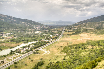 View over the town of Mtskheta, Georgia
