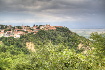 Fototapeta na wymiar View over the town of Sighnaghi, Georgia 