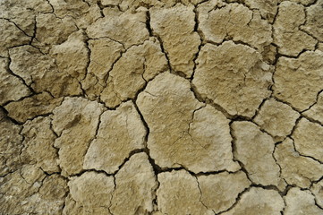 Abstract detail dried soil from a muddy volcanoes area