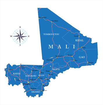 Mali  map