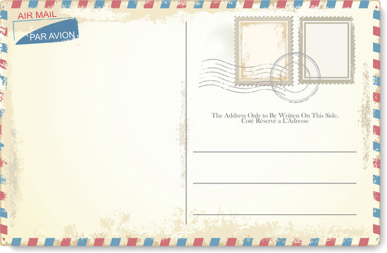 Postcard vector in air mail style