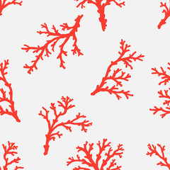 seamless   sea coral pattern 