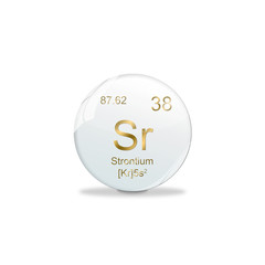 Periodensystem Kugel - 36 Strontium