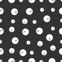 seamless pattern with ball bowling
