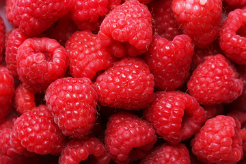 Fresh raspberries background