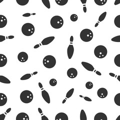 seamless pattern with bowling