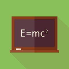 Flat Science and Education Blackboard Illustration with long Sha