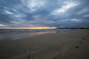 Beautiful sunset on Pacific ocean on Isabela island, Ecuador