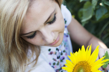 Girl in sunflower