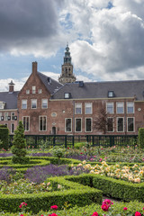 Fototapeta na wymiar Garden of the Prinsenhof in Groningen
