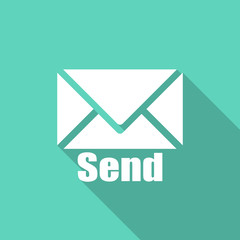 send flat design modern icon