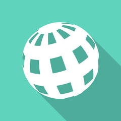 earth flat design modern icon