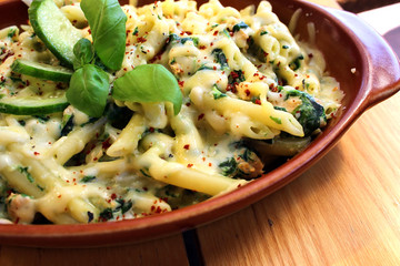 Pasta with spinach
