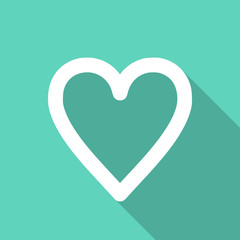 heart flat design modern icon