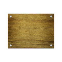 empty wooden sign isolated on white