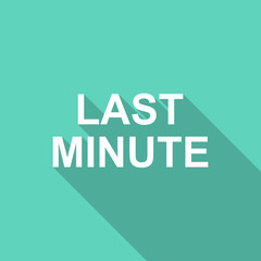 last minute flat design modern icon