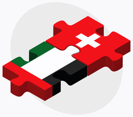 United Arab Emirates and Switzerland Flags