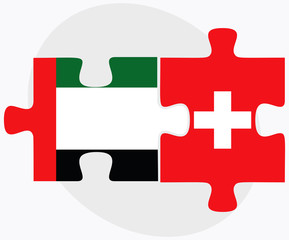 United Arab Emirates and Switzerland Flags