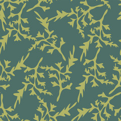 Green  leaves seamless background. vector design illustration.