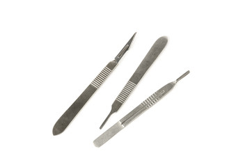 scalpel on the white background