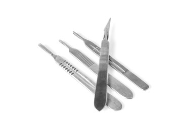 scalpel on the white background
