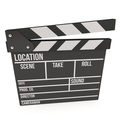 Obraz premium Cinema clapperboard 3D