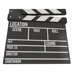 Obraz premium Cinema clapperboard 3D