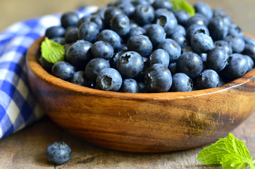 Ripe organic blueberry.