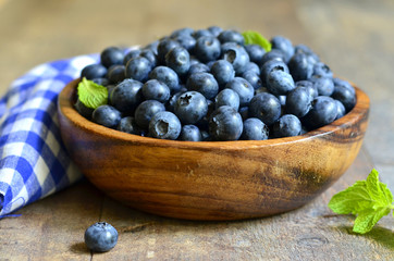 Ripe organic blueberry.