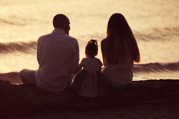 Family on the beach