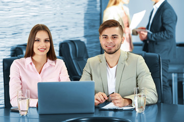 Business people working in conference room