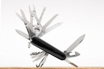 Knife multi-tool, isolated on white background