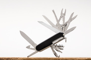 Knife multi-tool, isolated on white background