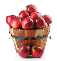 Red apples isolate on white