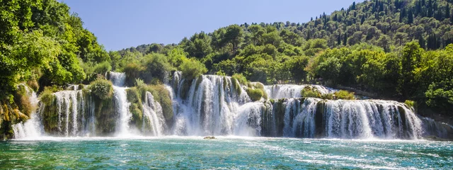  Krka rivierwatervallen, Dalmatië, Kroatië © Leszek Czerwonka