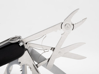 Knife multi-tool, isolated on white background