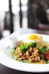  Fried Stir Basil with Minced pork
