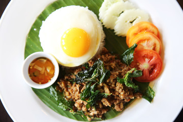  Fried Stir Basil with Minced pork
