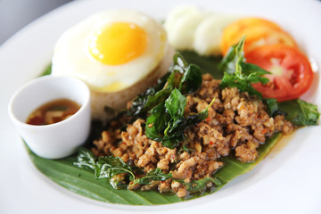  Fried Stir Basil with Minced pork