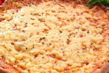 Cheese pizza close up